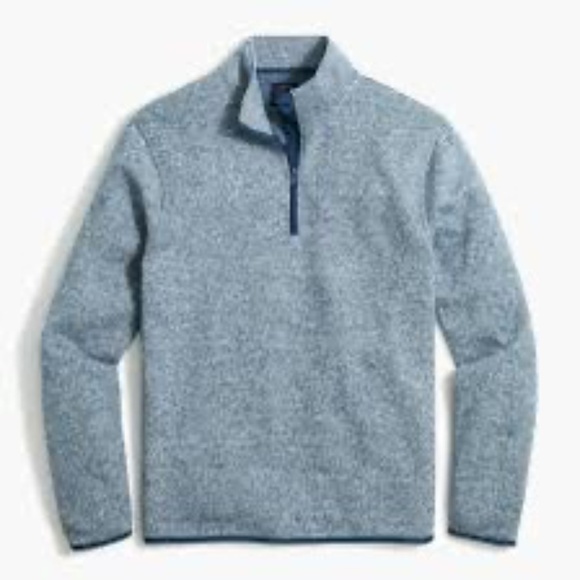 J.Crew Authentic Fleece Quarter Zip Pullover Gray Size XL - Picture 9 of 9